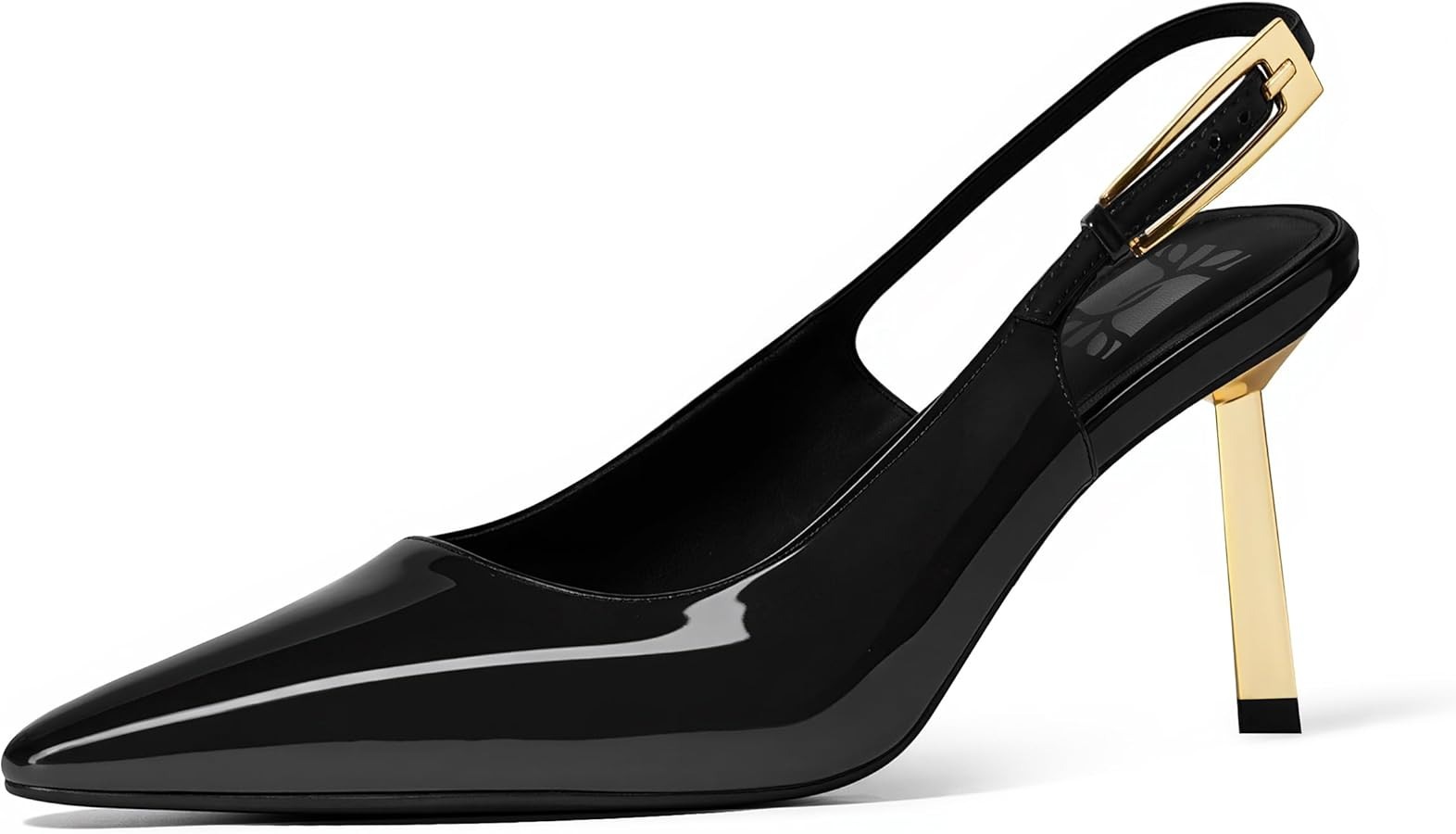 heelchic Slingback Heels for Women Kitten Heel Pointed Toe Heels Closed Toe Pumps Stiletto Dress ... | Amazon (US)