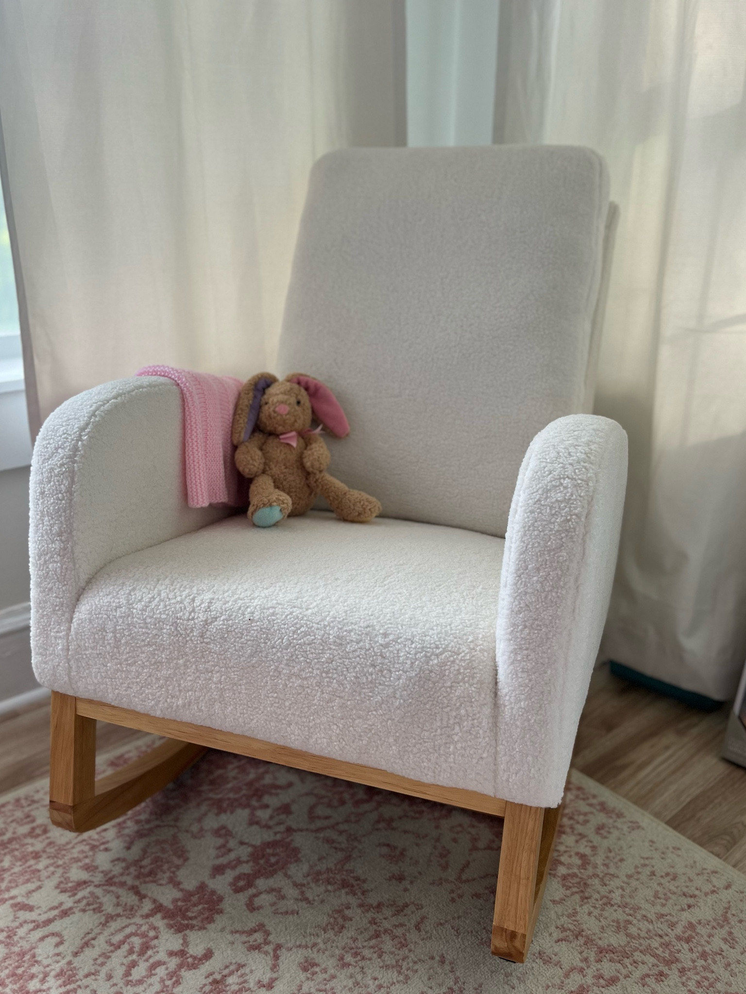 the BEST nursery rocking chair! This chair is perfect for breastfeeding your newborn baby or rocking them to sleep. It is so cozy and a great price!!! 🙌👶🏻

#LTKbaby #LTKfamily #LTKbump