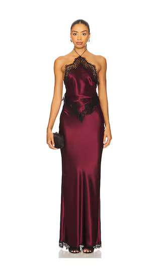 Everly Dress in Port & Black | Revolve Clothing (Global)