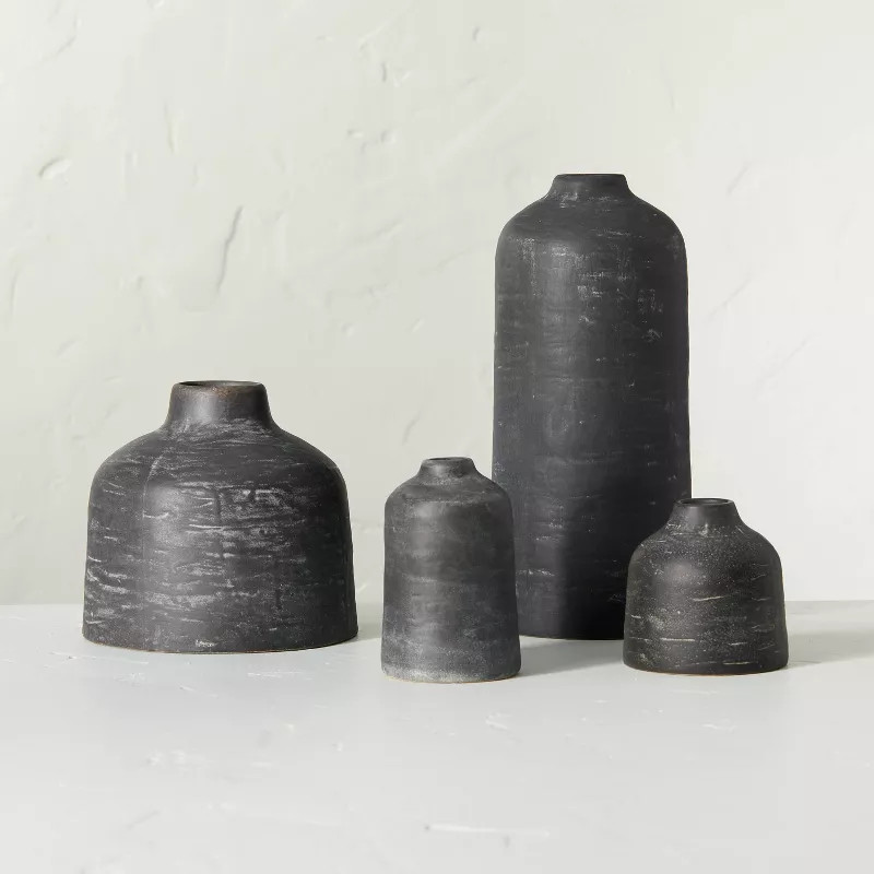 Distressed Ceramic Vase Dark Gray - Hearth & Hand™ with Magnolia | Target