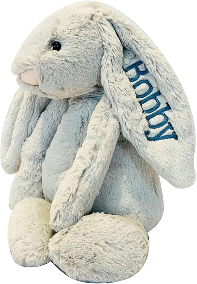 Embroidered Plush Bunny With Child'S Name HandMade Custom Plush Toy Child'S First Easter Gift | Amazon (US)