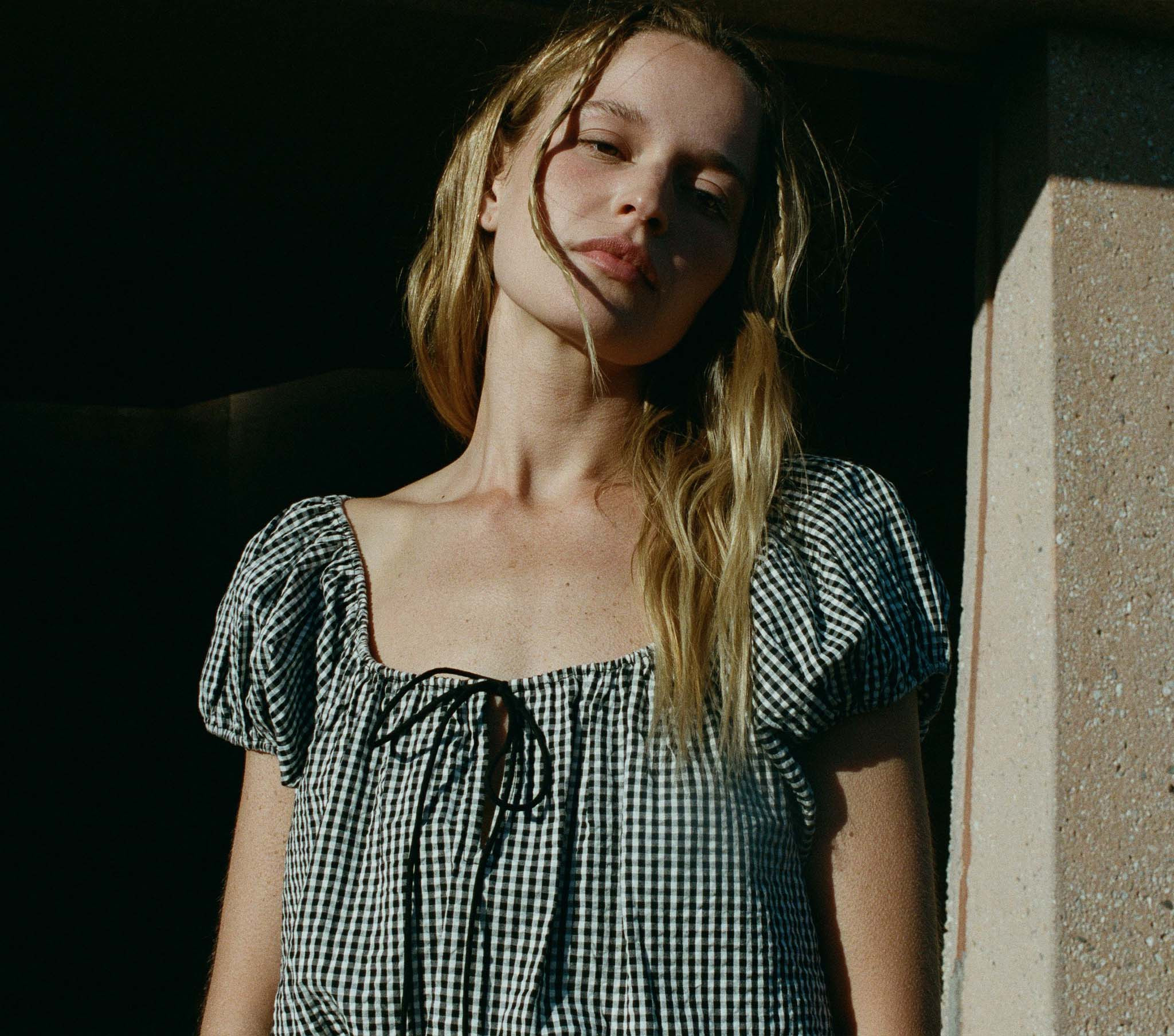 Hilary Top - La Maddalena Gingham | DÔEN | DOEN