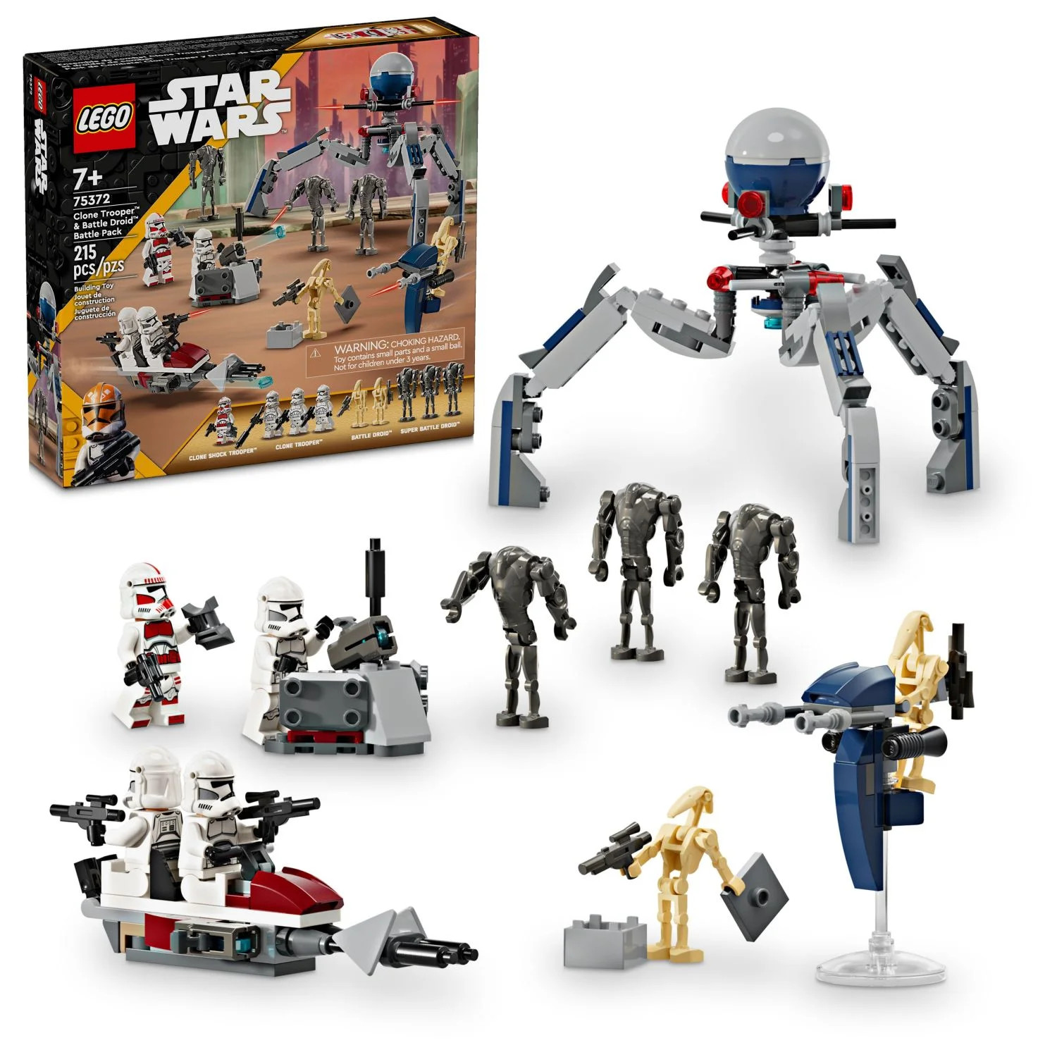 LEGO Star Wars Clone Trooper & Battle Droid Battle Pack Set for Kids, Buildable Toy Speeder Bike ... | Walmart (US)