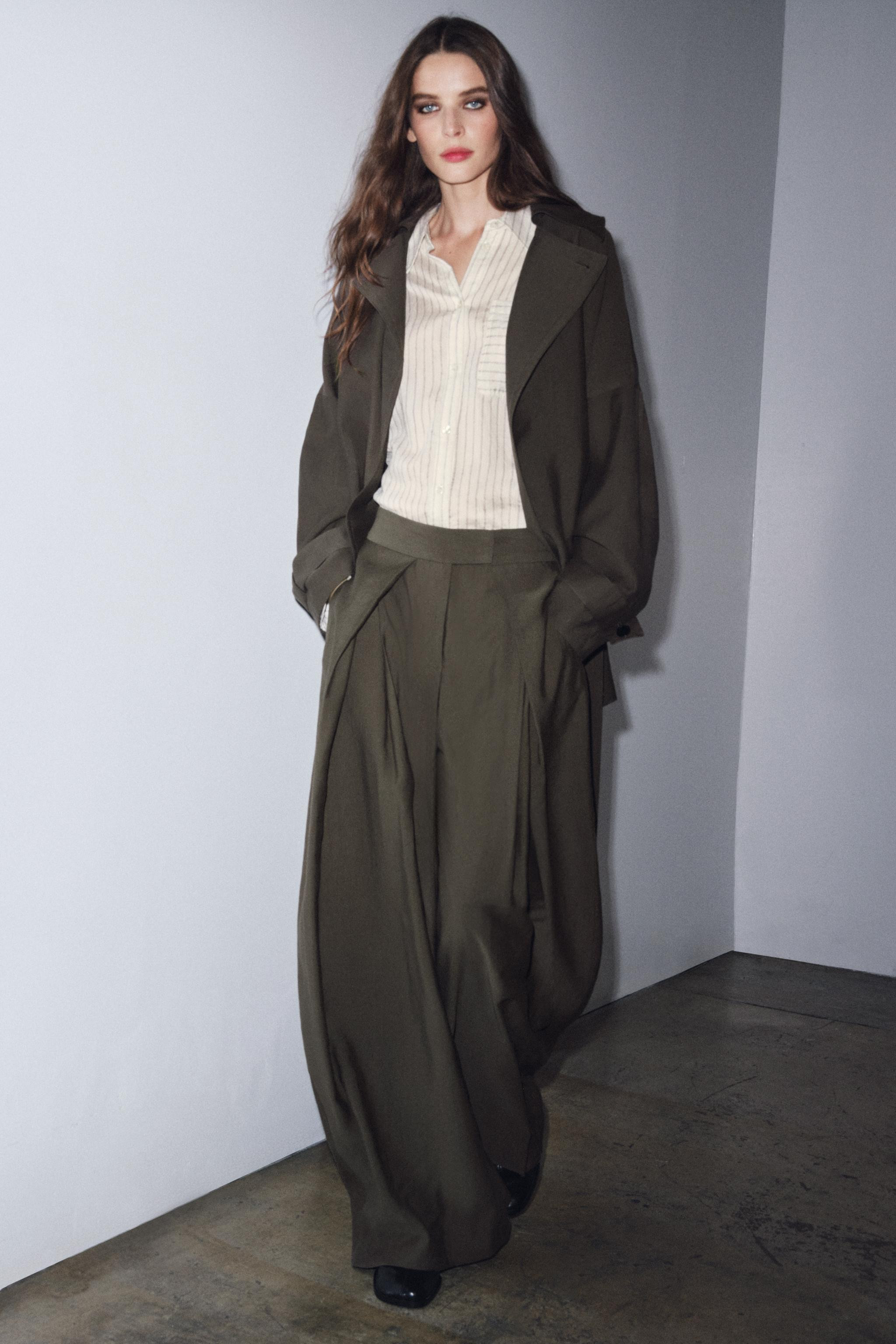 ZW COLLECTION FRONT PLEAT PANTS | Zara US