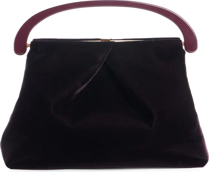 Dries Van Noten Folded Velvet Top Handle Bag | Nordstrom | Nordstrom