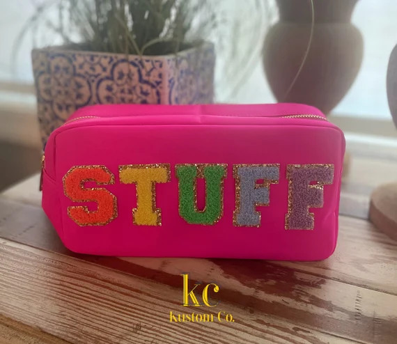 Medium Multipurpose Bag with Glitter Varsity Letters | Etsy (US)