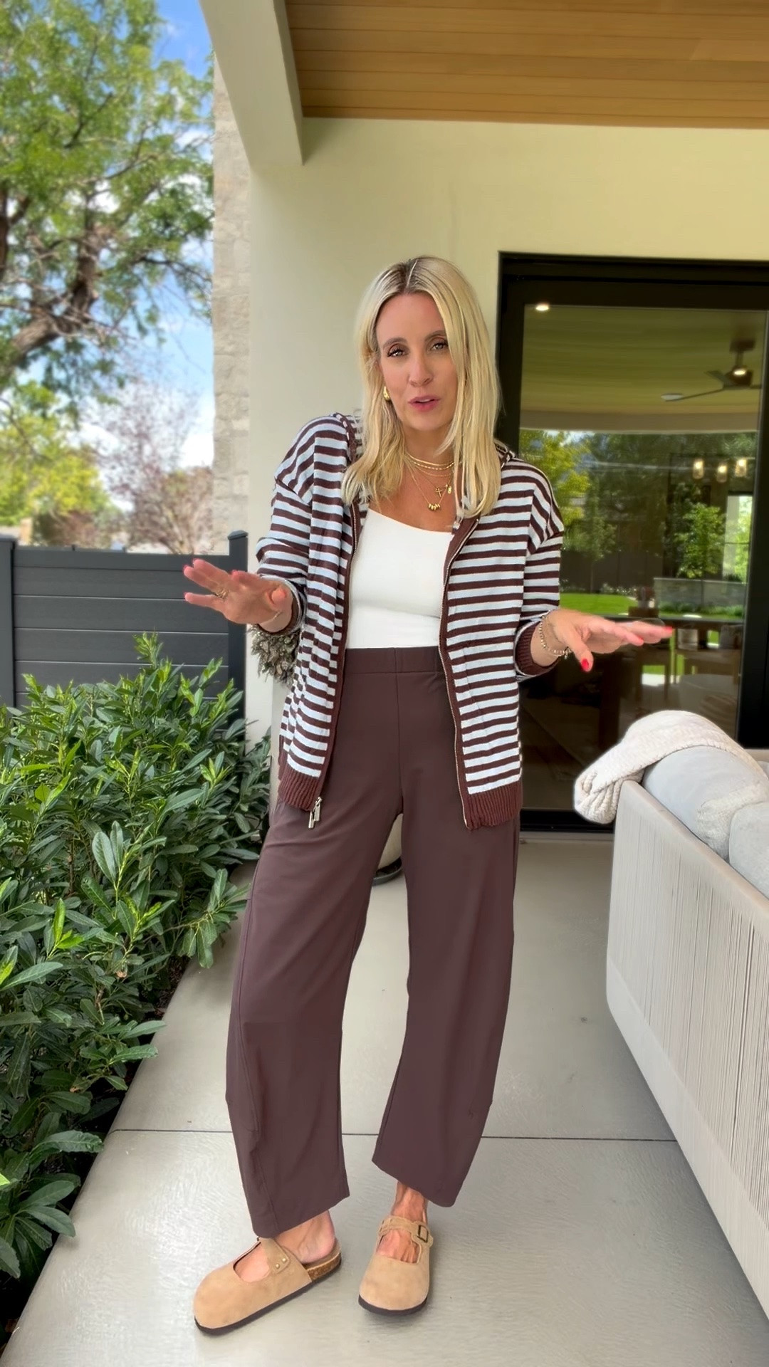 This jacket is cute and perfect to throw on with an outfit like this or even over workout clothes!

#LTKootd #LTKgrwm #LTKmomlife