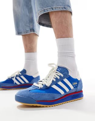 adidas Originals SL 72 RS trainers in blue and white | ASOS (Global)