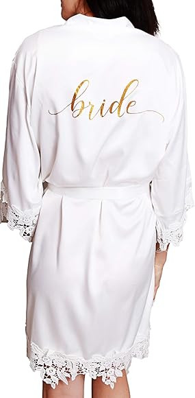 Heather & Willow Bridesmaid Robes | Satin Bride Robe Bridal Kimono | Bridesmaid Proposal Gifts | Amazon (US)