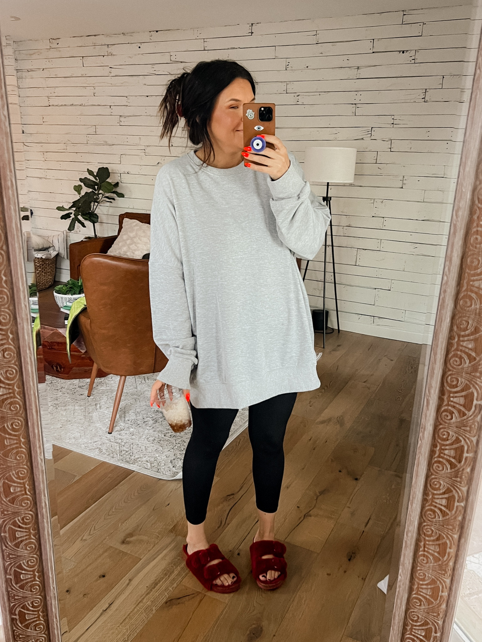 Amazon sweatshirt tunic: XXL
best leggings Ever: Large
Amazon fluffy slipper sandals: Sized up 1/2

#LTKfindsunder50 #LTKmidsize #LTKstyletip