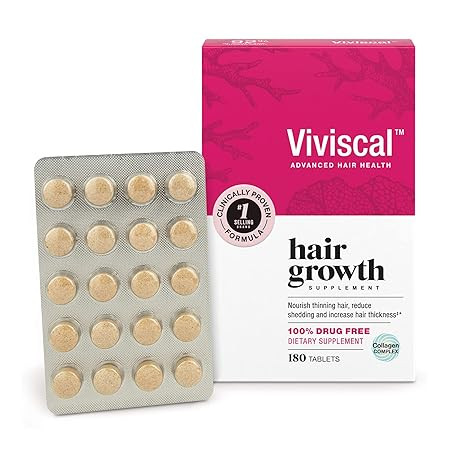 Viviscal Women's Hair Growth Supplements with Proprietary Collagen Complex, 1 Selling for Clinica... | Amazon (US)