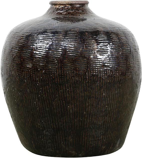 Artissance Home Glazed Dark Brown Ceramic Vintage Wine Jar (Size & Color Vary) | Amazon (US)
