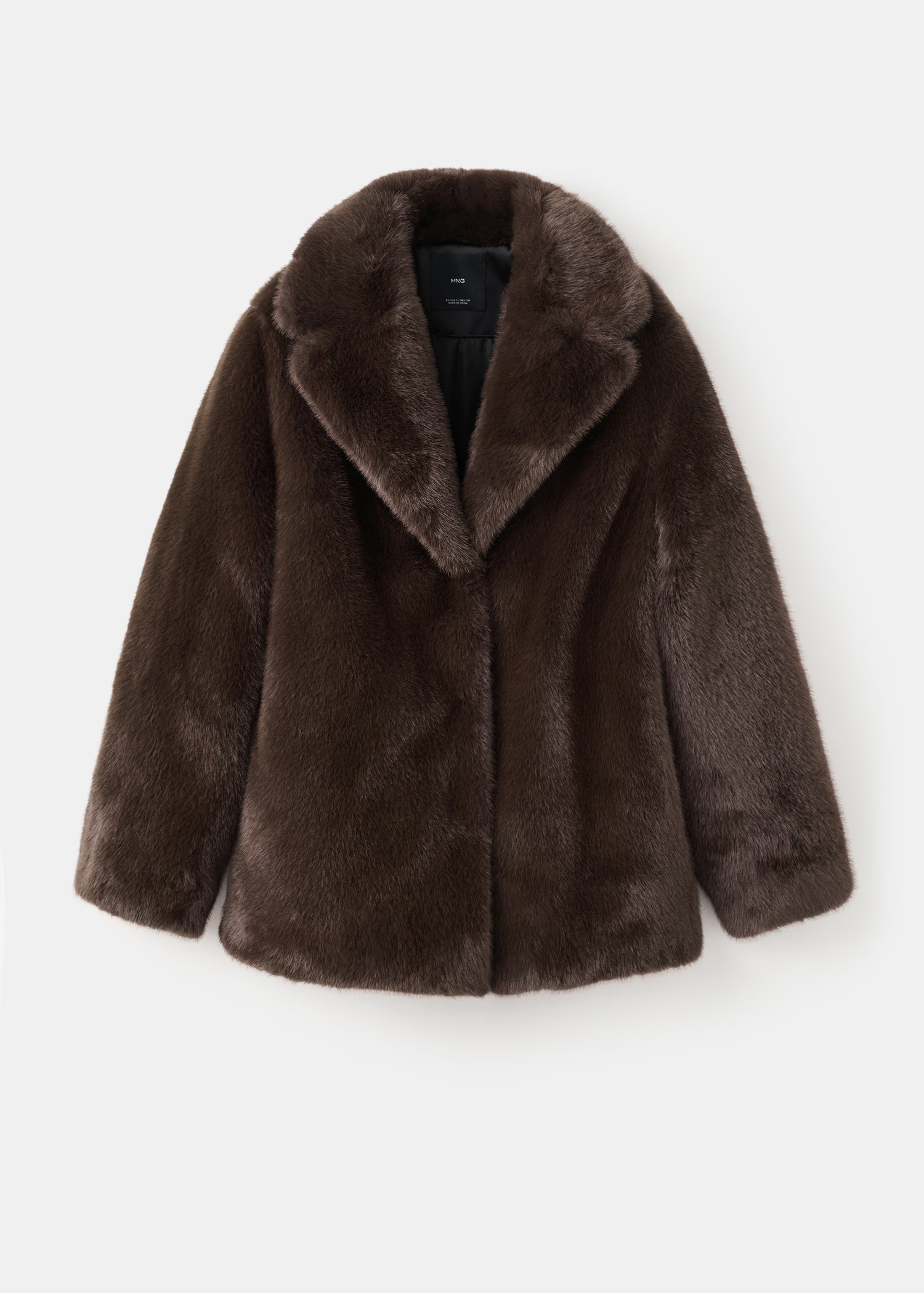 Faux-fur coat with lapels | Mango (US/MX/AU)