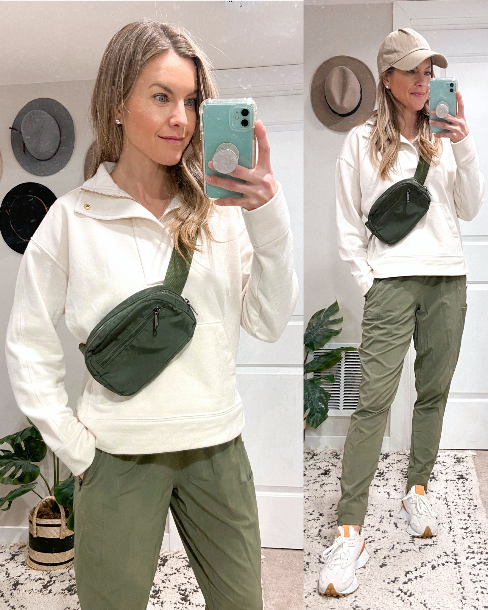 Athleisure Casual Outfit
Quarter-Zip Target Pullover
Joggers
New Balance Sneakers
Olive Green Target Belt Bag
Dad Hat

#hocautumn Oyster, Olive

#LTKunder50 #LTKstyletip