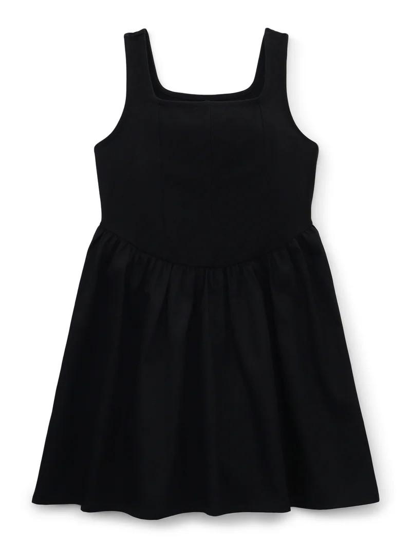 Weekend Academy Girls Square Neck Sleeveless Corset Dress, Sizes 4-18 | Walmart (US)