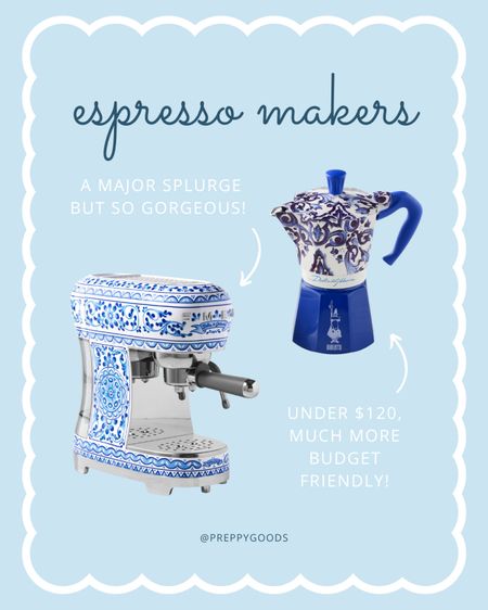 Blue & White espresso makers for a Grandmillennial kitchen!

#LTKHome #LTKSeasonal #LTKFamily