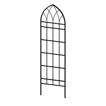 Style Selections 21.9-in W x 80.9-in H Black Steel Garden Trellis | Lowe's