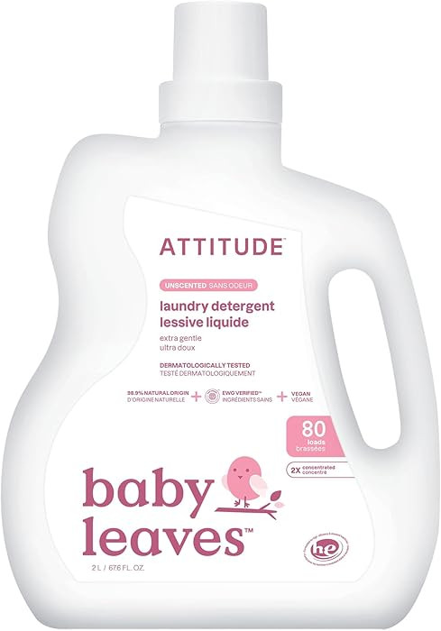ATTITUDE Baby Laundry Detergent Liquid, EWG Verified, Safe for Baby Clothes, Infant and Newborn, ... | Amazon (US)