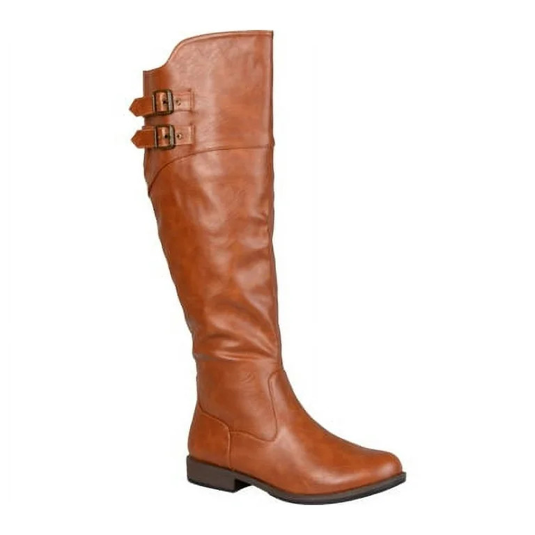 Women's Journee Collection Tori Wide Calf Chestnut 8 M | Walmart (US)