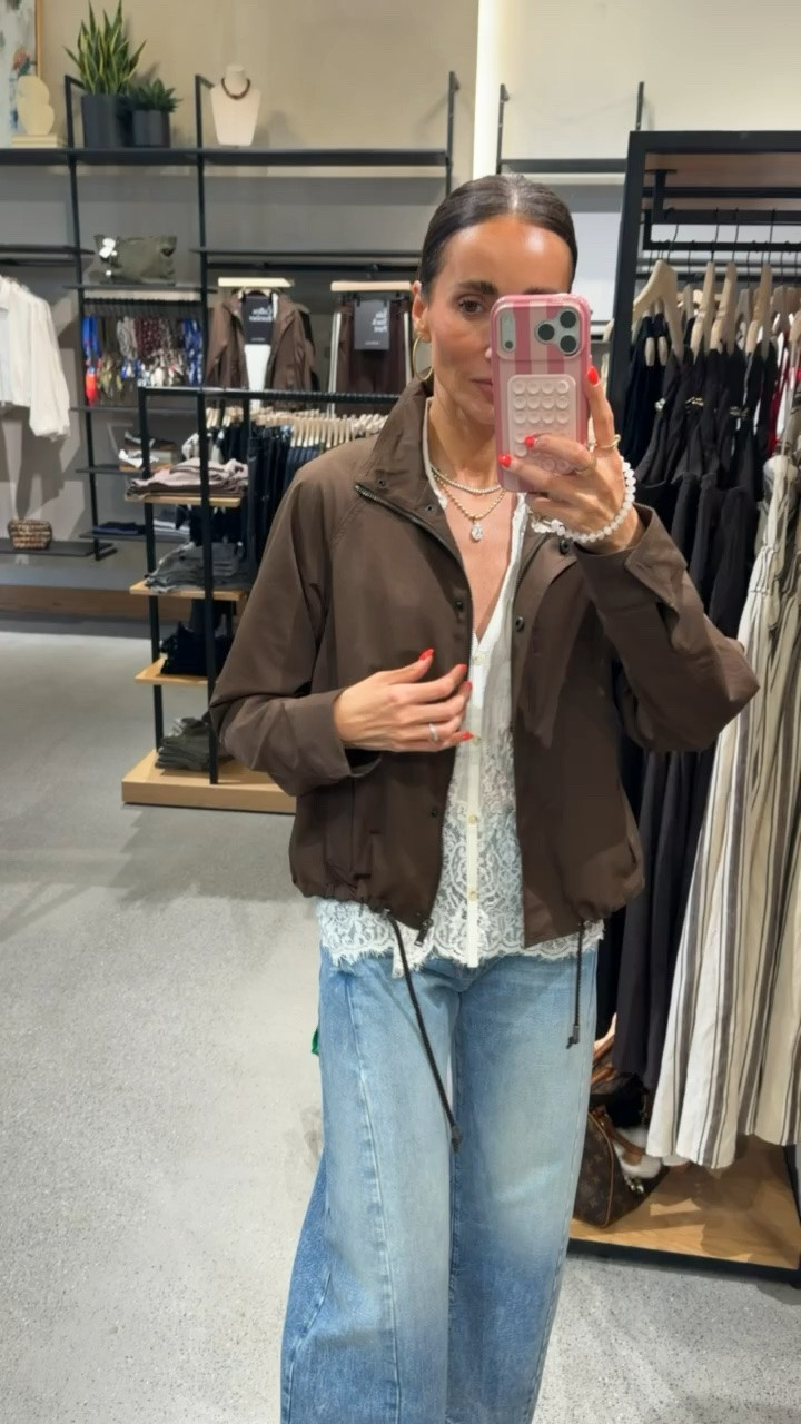 Evereve brown bomber jacket

#LTKOver40 #LTKootd