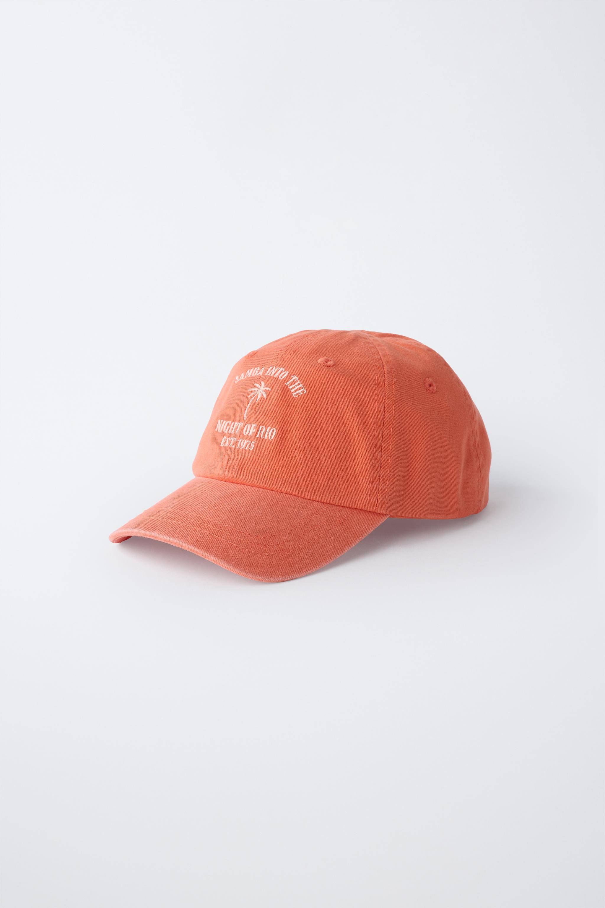WASHED EFFECT EMBROIDERED CAP | Zara US