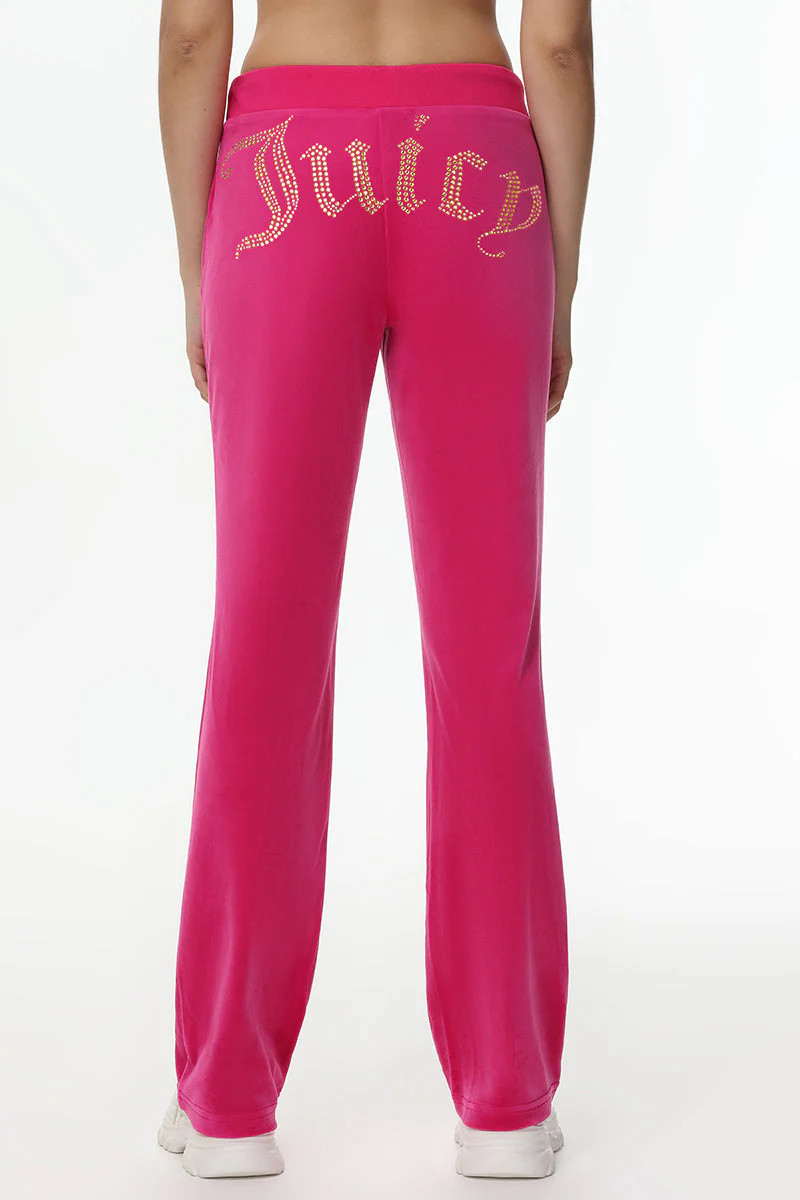 Technicolor Customizable Big Bling Velour Track Pants | Juicy Couture