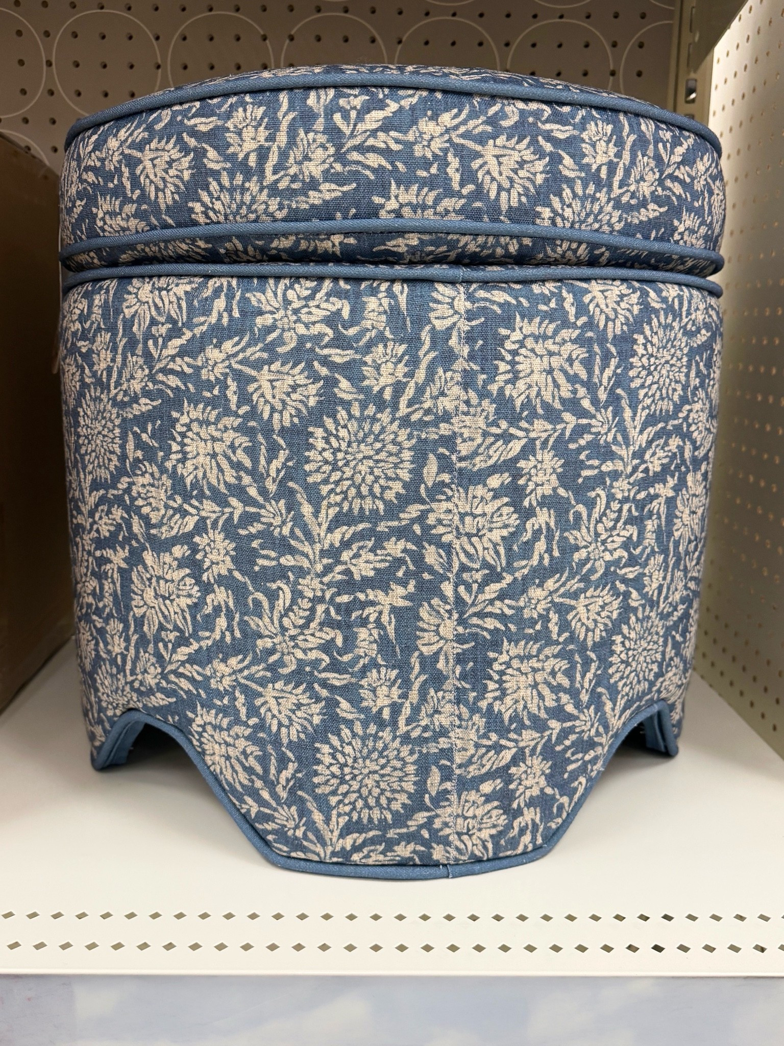 Sale alert! 💙 This blue upholstered storage ottoman from Target is such a fun find. The tailored piping, classic pattern, and hidden storage make it both stylish and practical. ✨ Perfect for stashing away blankets, toys, magazines, or everyday clutter while adding a pop of color and personality to a room. Such a versatile piece for a living room, bedroom, or reading nook. 📖 @Target #ottoman #targetfind #homedecor

#LTKHome #LTKSaleAlert