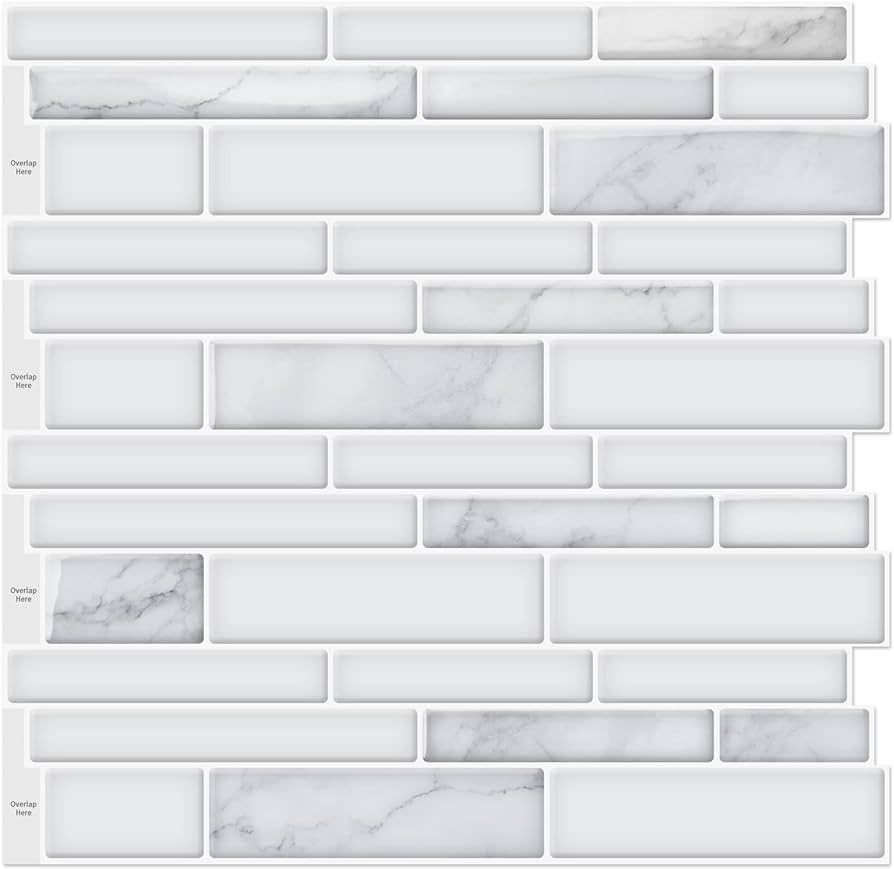 Art3d 10-Sheet Premium Stick On Kitchen Backsplash Tiles, 12"x12" Peel and Stick Self Adhesive Wa... | Amazon (US)