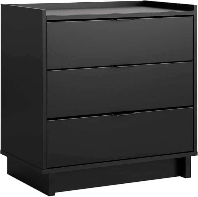 Prepac Three Nightstand, 3-Drawer, Simple Black | Amazon (US)