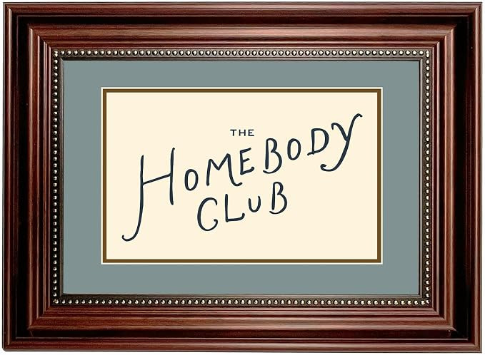 Funny the Homebody Club Sign Canvas Wall Art Quotes Wall Decor 9x11in | Amazon (US)