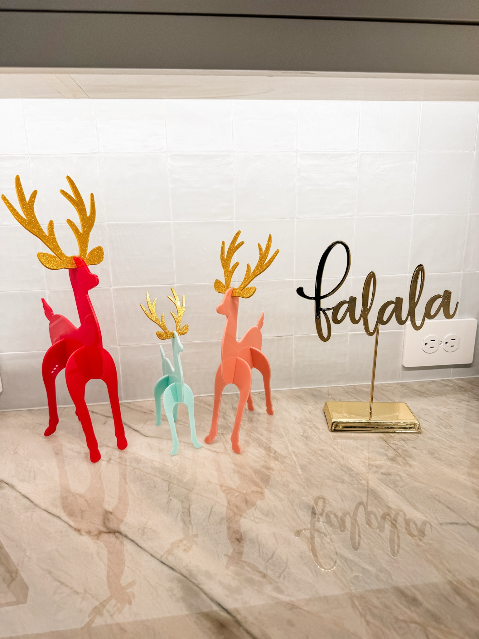 Can’t link the reindeer but can send you the details - love the little falalala accent I picked up at Target.

#LTKHome #LTKOver40 #LTKHoliday