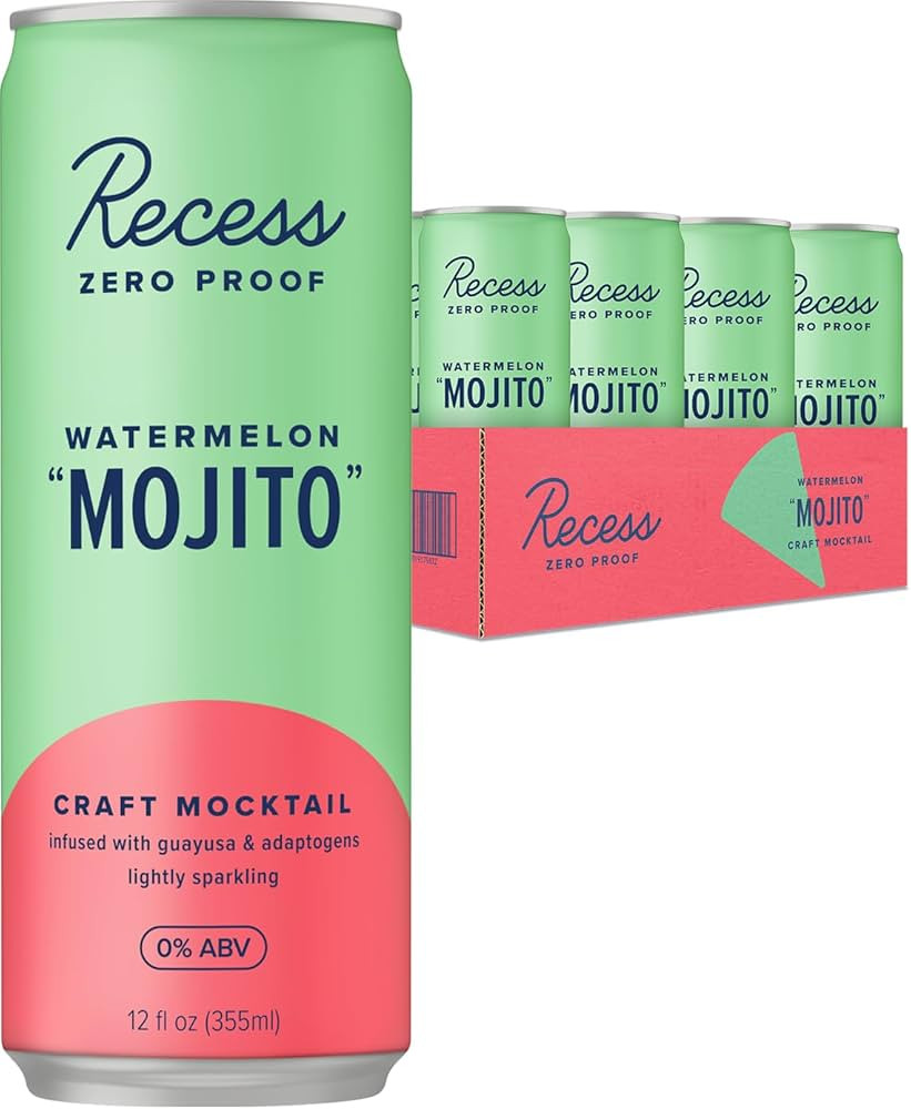 Recess Zero Proof Craft Mocktails, Alcohol Free Drinks, With Adaptogens, Non-Alcoholic Beverage R... | Amazon (US)