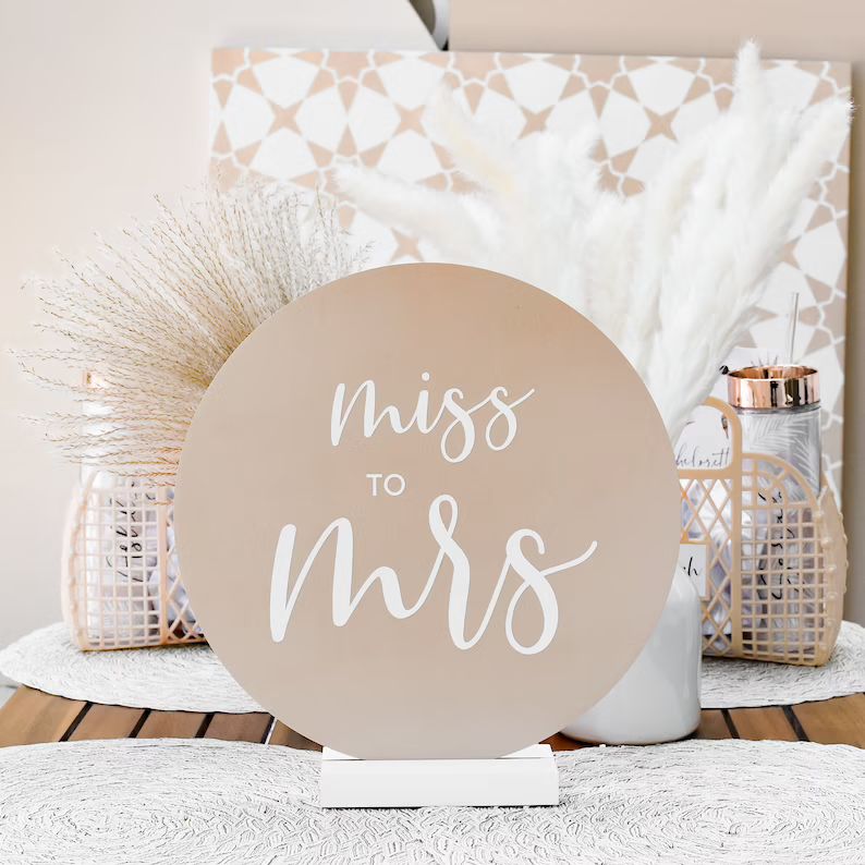 Miss to Mrs Wood Sign Bridal Shower Decor Bachelorette Party Sign Decorations Centerpieces (EB349... | Etsy (US)