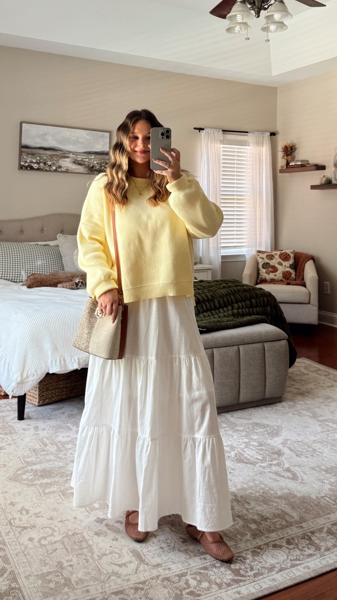 church outfit for transitioning into fall
