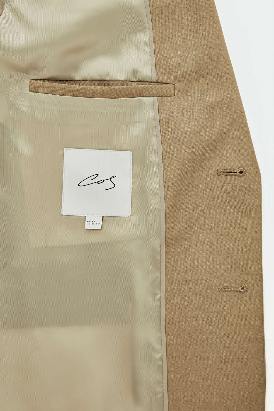 THE SINGLE-BREASTED WOOL BLAZER - BEIGE - Blazers - COS | COS (US)