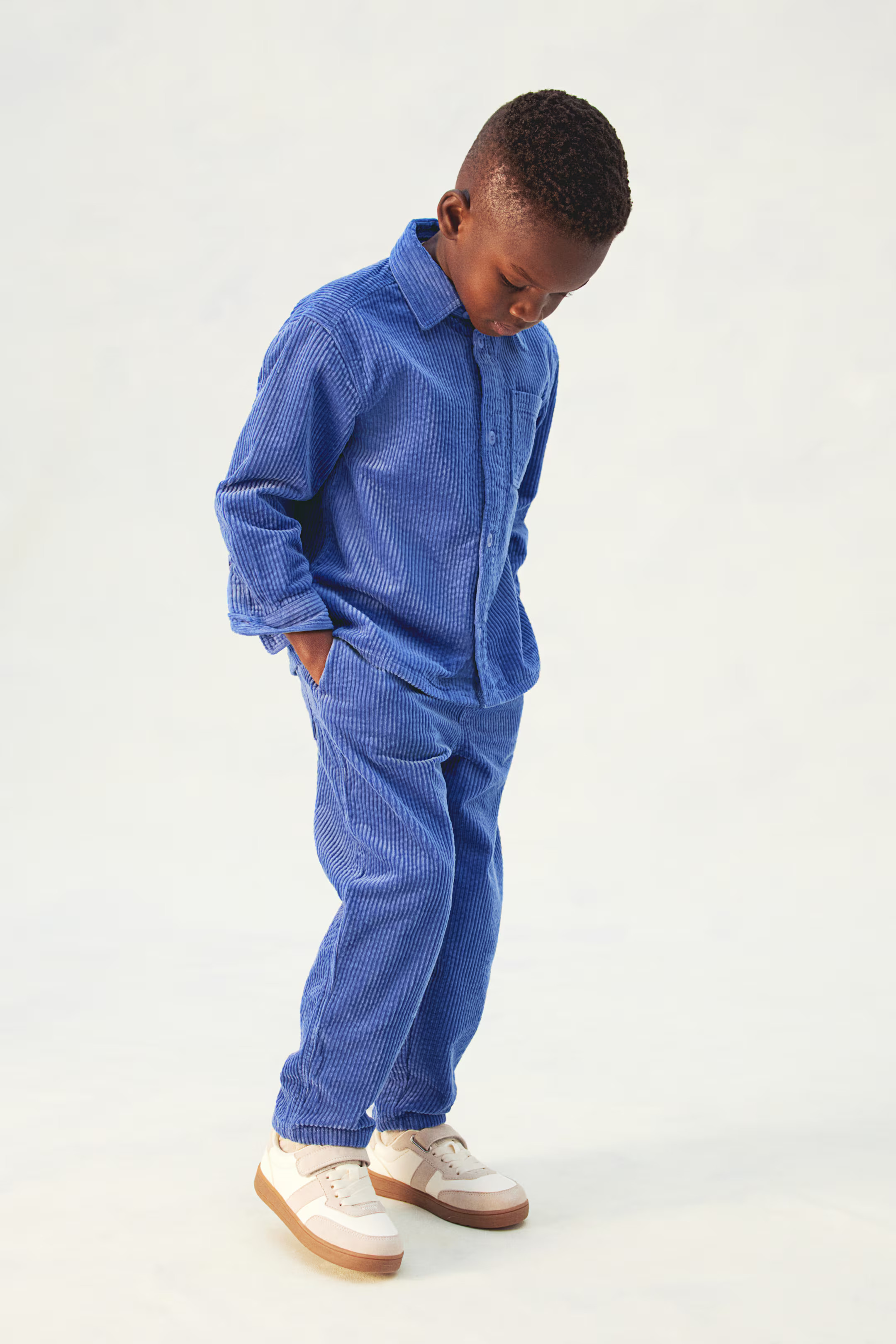 Cotton Corduroy Pants - Bright blue - Kids | H&M US | H&M (US + CA)