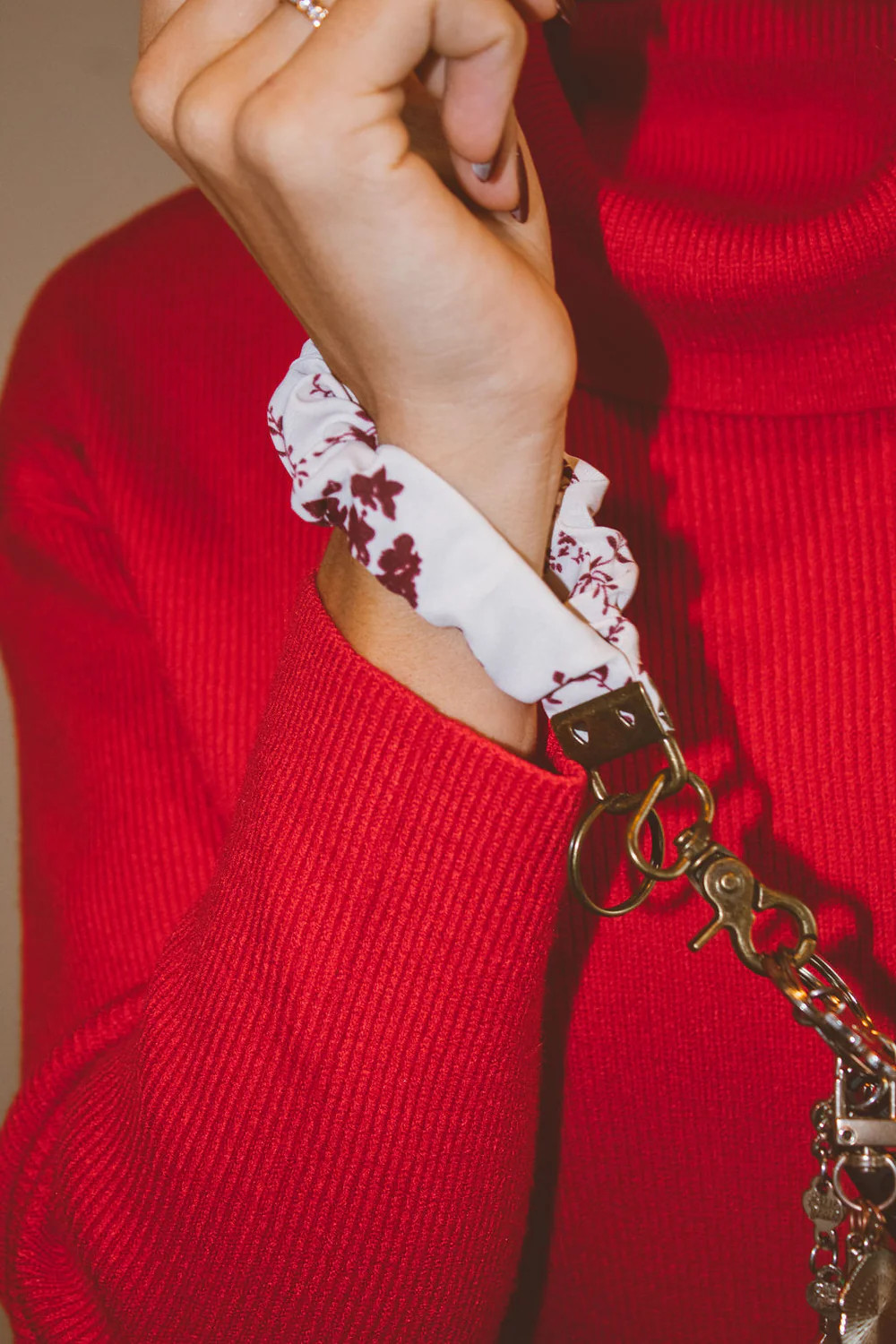 Maroon Floral Keychain | Shop Andi