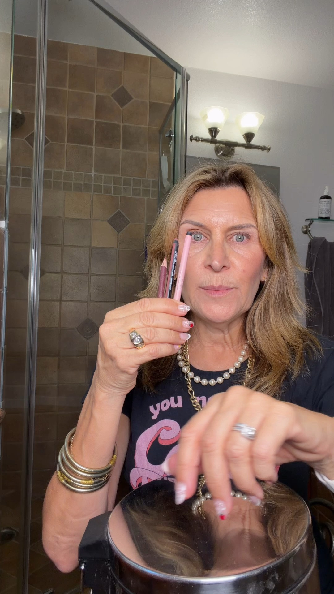 I’m DONE with pencil lip liner! 
I’m using Brown Caramel liner and Nude lip oil.

#LTKOver40 #LTKstorytime #LTKBeauty