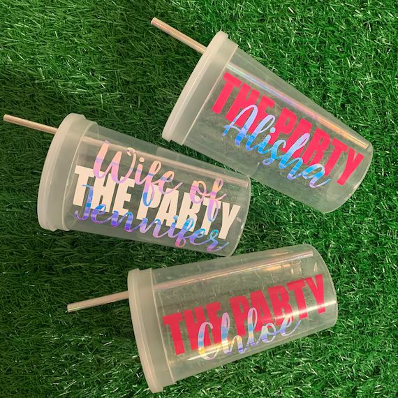 Bachelorette Party Cups - Wife of The Party Cups Personalized for Your Batchelorette Party - Cust... | Etsy (US)