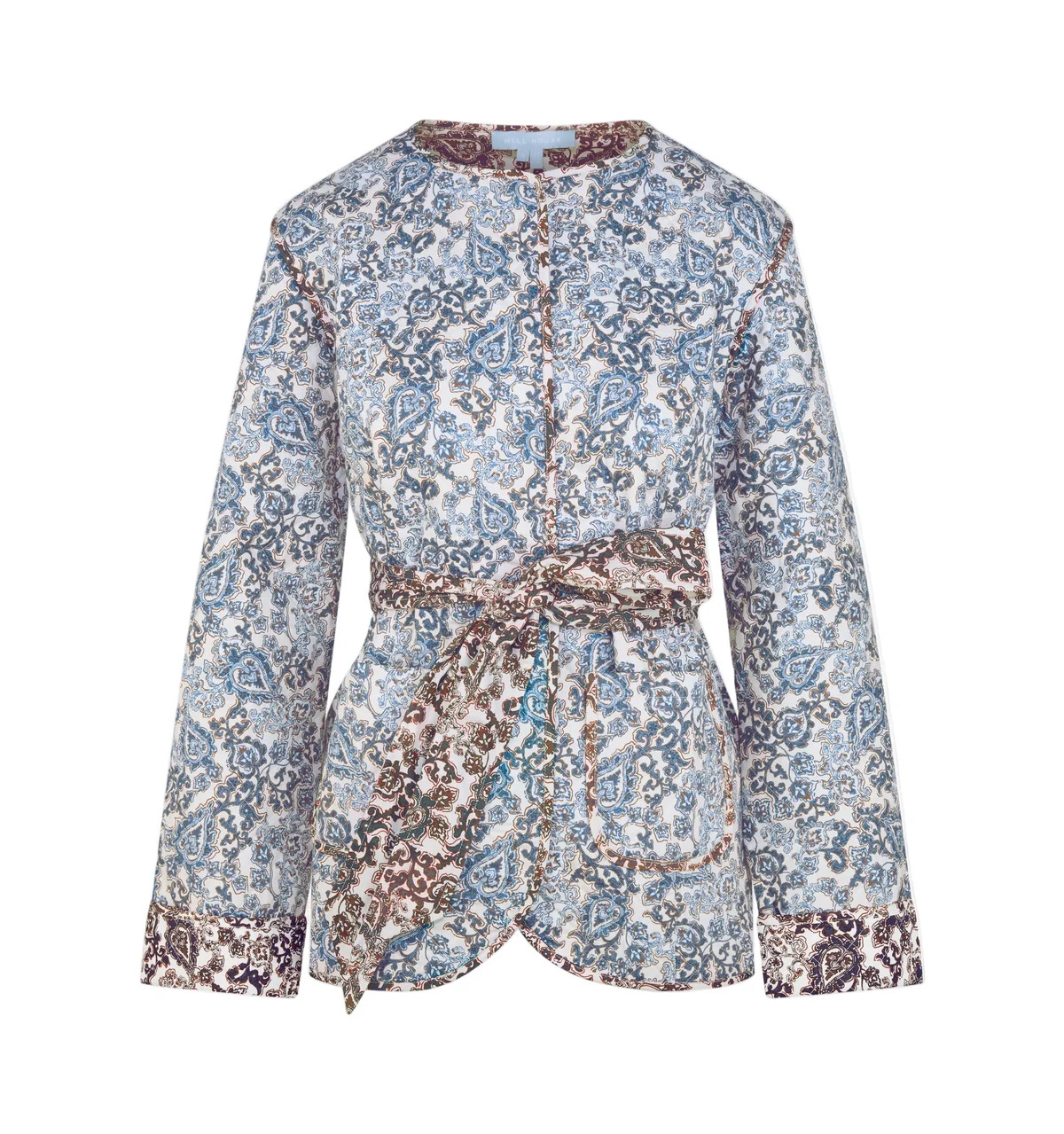 The Aspen Jacket in Chedworth Paisley Blue | Over The Moon