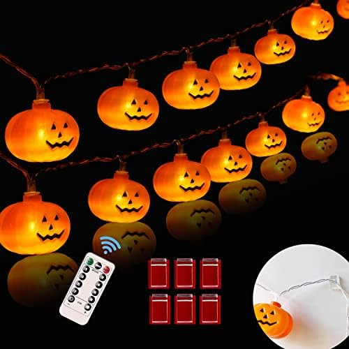 Halloween Lights,20FT 40 LEDs Halloween String Lights,LED Pumpkin Lights, Holiday Lights for Outdoor | Amazon (US)