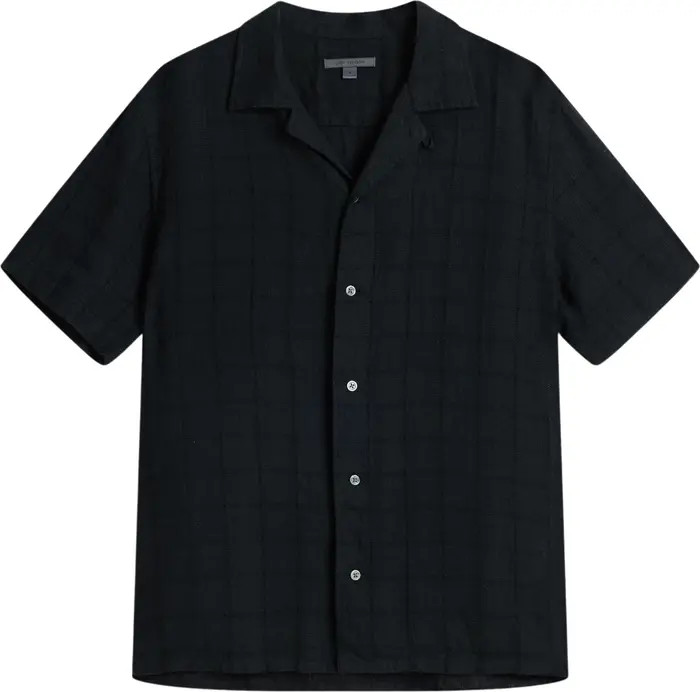 John Varvatos Danny Linen & Cotton Short Sleeve Camp Shirt | Nordstromrack | Nordstrom Rack