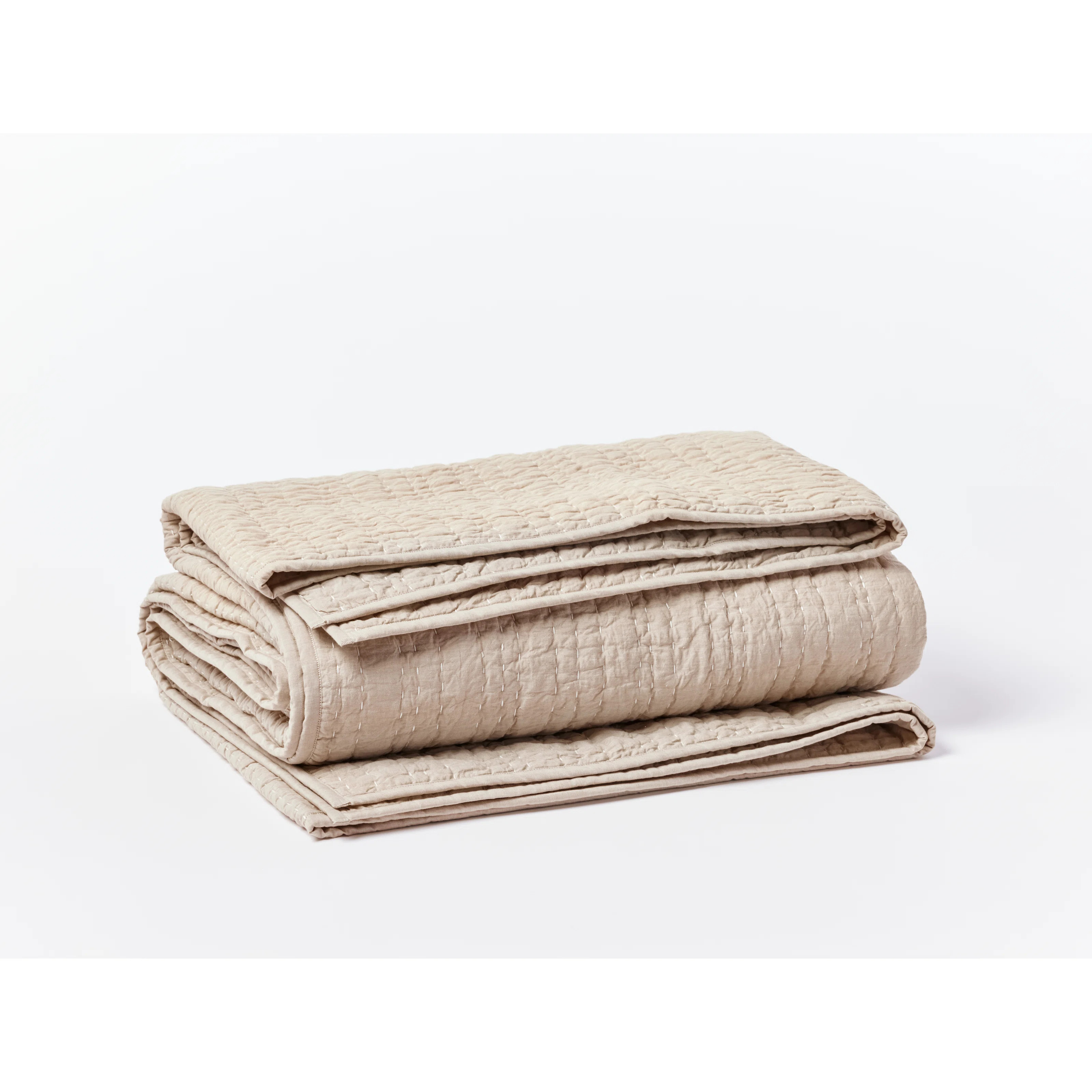 Channel Handstitched Organic Modern & Contemporary Organic Percale Quilt | Wayfair North America