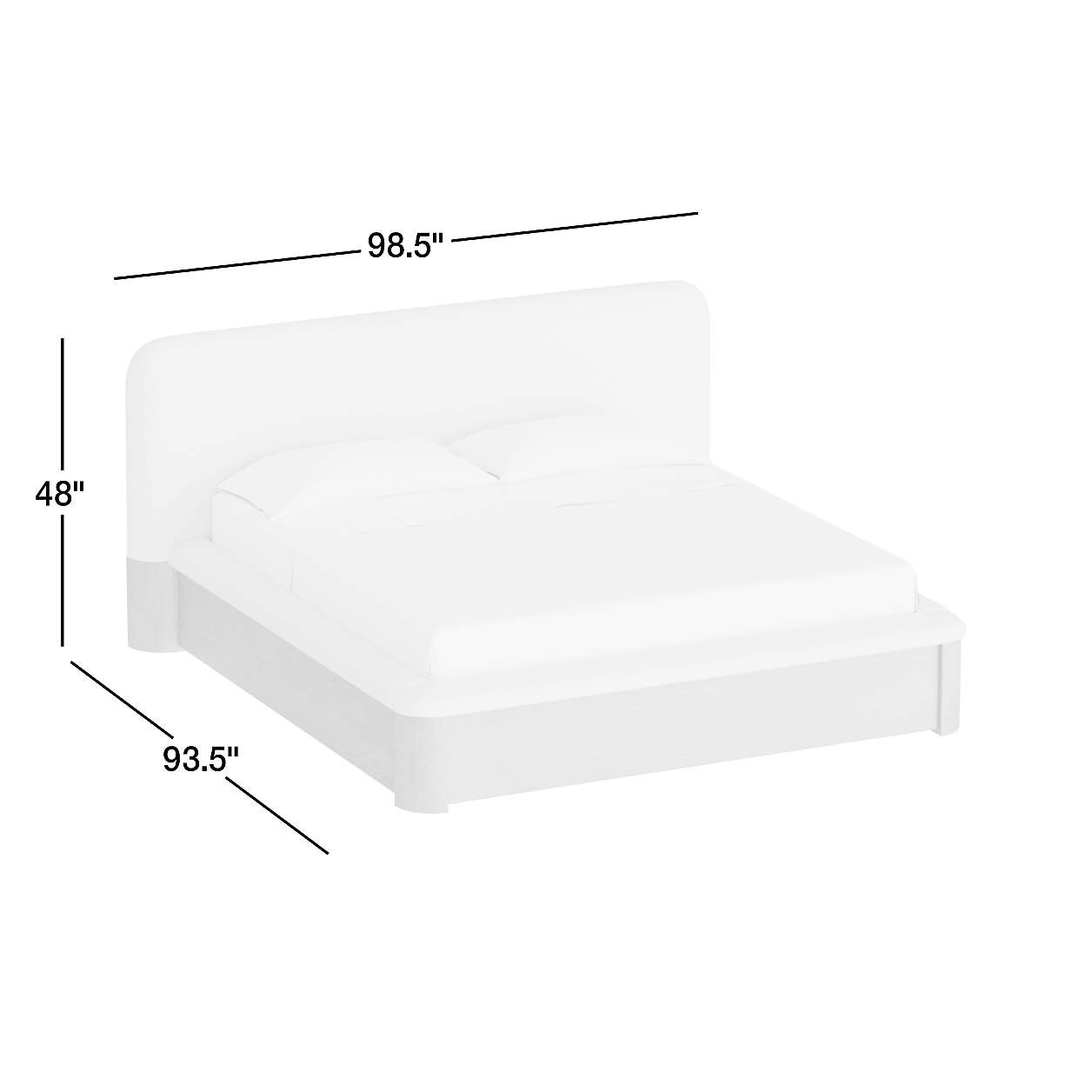 Palermo Wood & Upholstered 2-Drawer King Storage Bed + Reviews | Crate & Barrel | Crate & Barrel