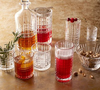 Stewart Plaid Glassware Collection | Pottery Barn (US)