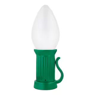 3 ft. Battery Operated LED Jumbo White Bulb Holiday Yard Decoration | The Home Depot