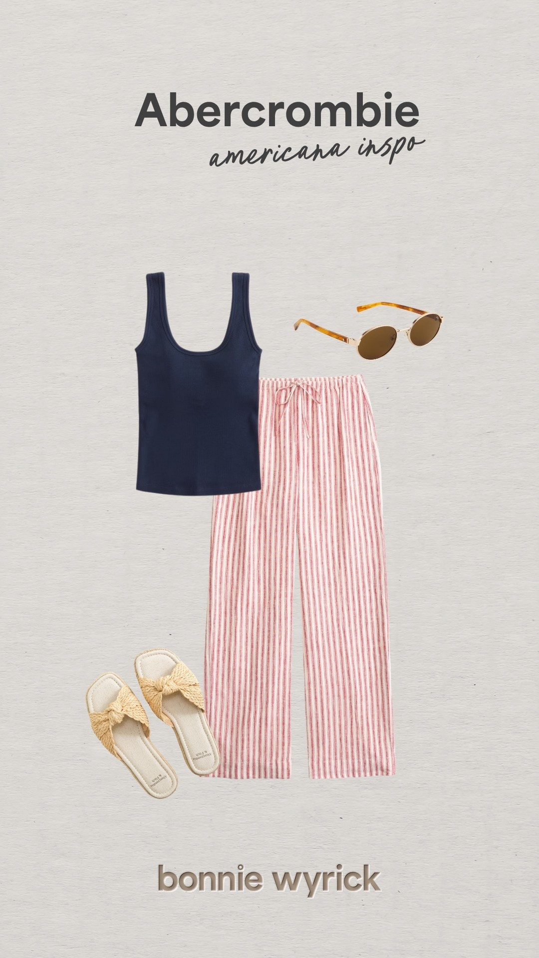 Easy and casual @abercrombie outfit for some Fourth of July inspo 

Summer outfits, midsize fashion inspo, abercrombie outfits