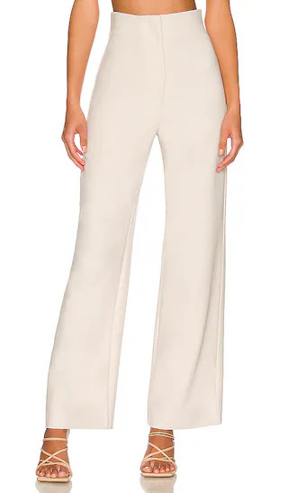 Anna High Waist Pant in Beige | Revolve Clothing (Global)