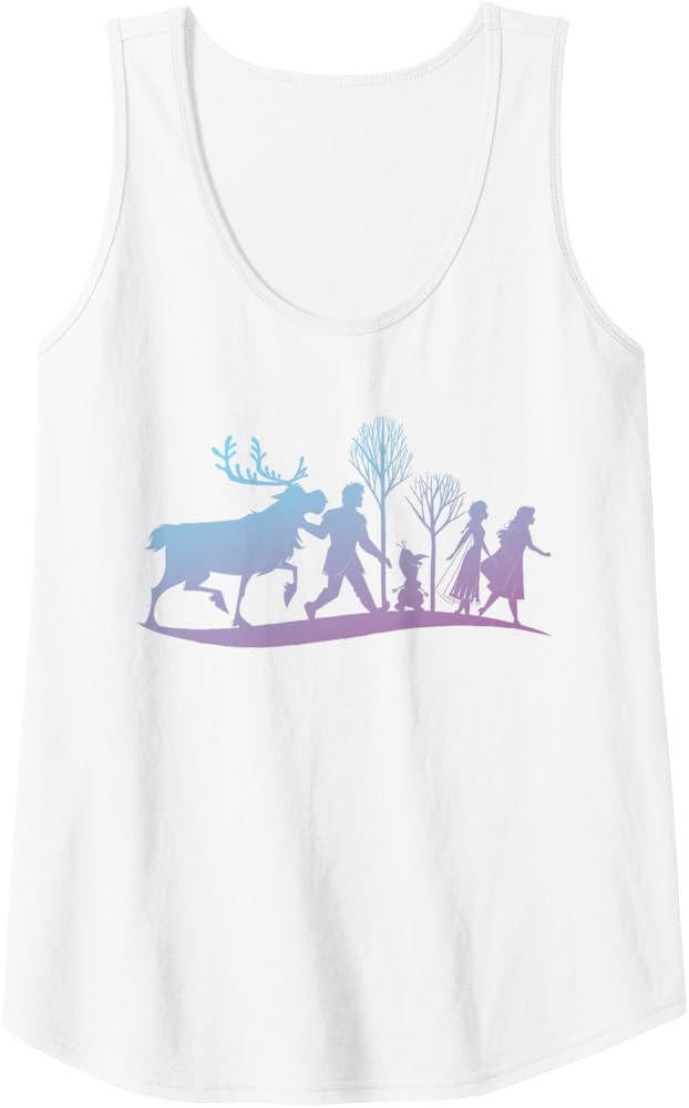 Disney Frozen 2 Characters Gradient Silhouette Tank Top | Amazon (US)