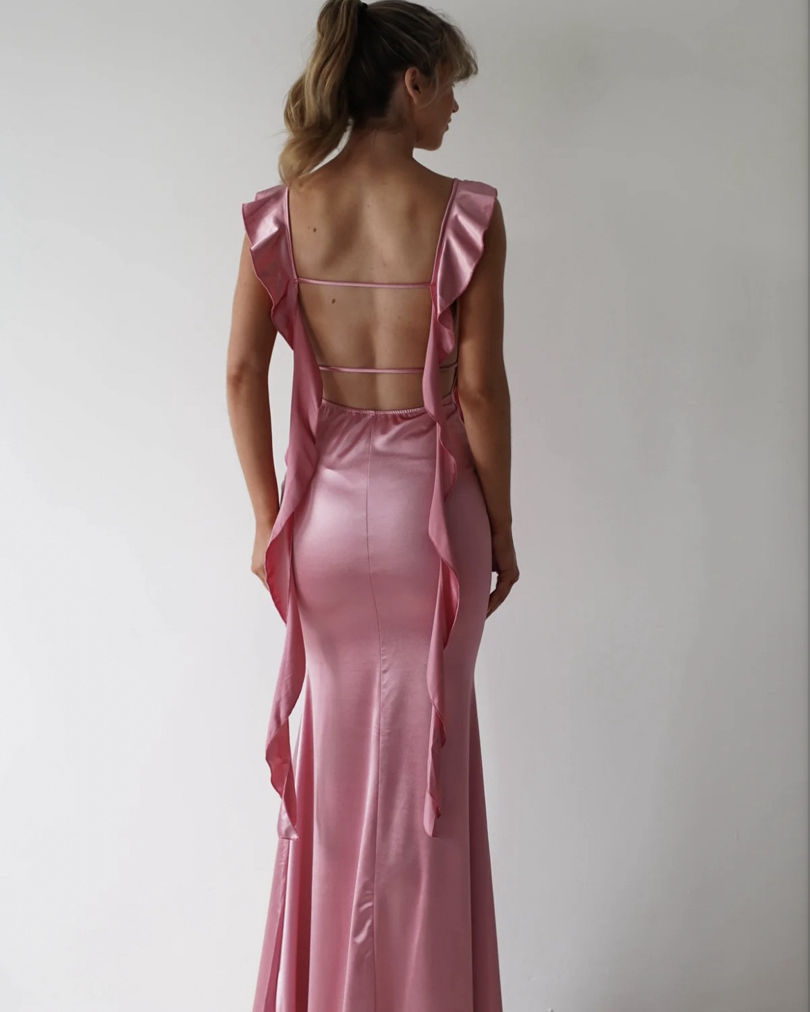 Girly Dress, Beautiful Prom Dress, Silk Pink Dress 🌸